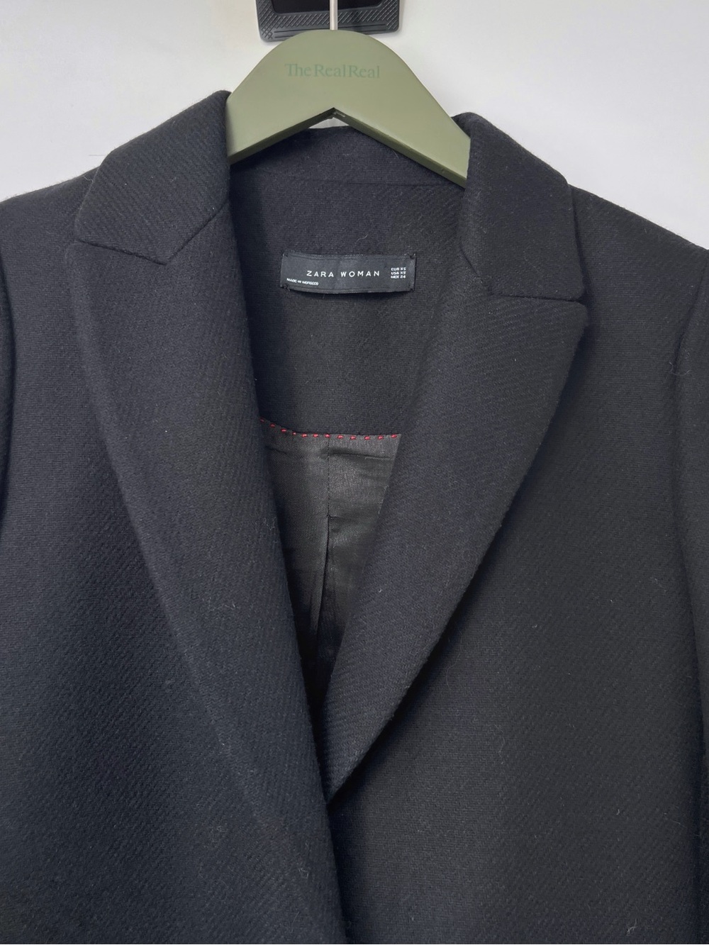 Zara Black Single-Button Trench Coat XS - Picture 3 of 4